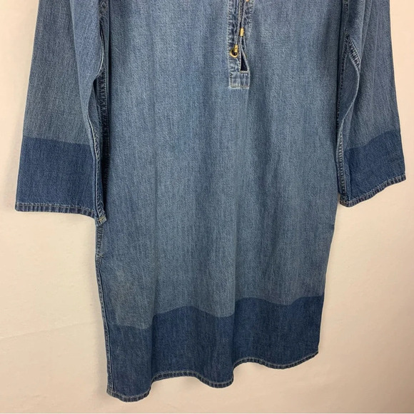Lauren Ralph Lauren Lace Up Denim Shirt Dress - Picture 3 of 6
